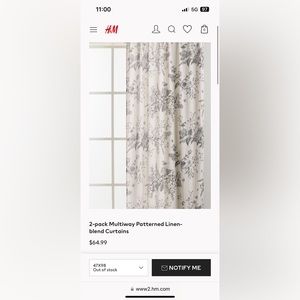 Brand new gorgeous floral print linen curtains.